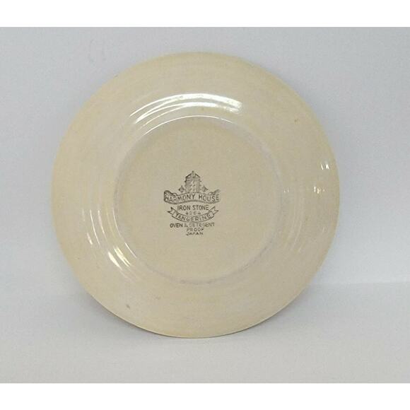 HARMONY HOUSE Sears Iron Stone TANGERINE Saucer Japan 4264 - Picture 2 of 3